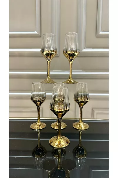 PAŞABAHÇE Footed Coffee Side Water Glass with Titanium Coating