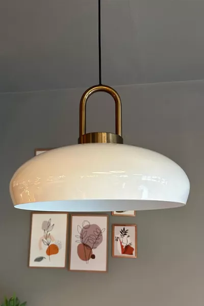 Estrela weiße Einzelpendelleuchte Antik-Look mit Schlosskopf Innenbeleuchtung Dekorative Küche Flur Café