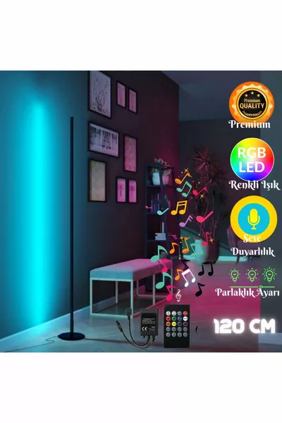 نظام إضاءة الغرفة بتحكم عن بعد حساس للصوت والموسيقى - كامل RGB - مع جهاز تحكم