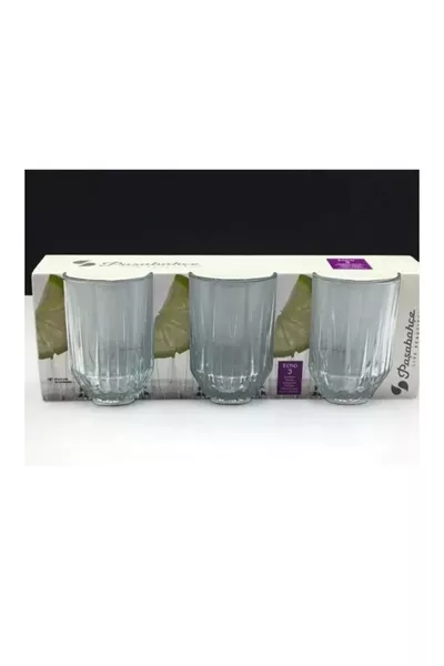  Ехо Стъклени Чаши за Вода мл, комплект от 3 броя