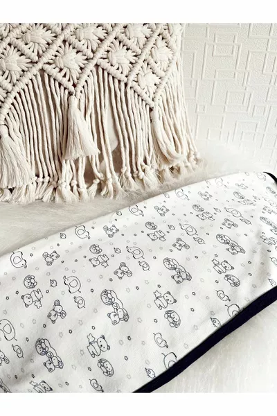 Двойно тъмносиньо бебешко одеяло за повиване Новородено, тъмносиньо, памучно трико  см