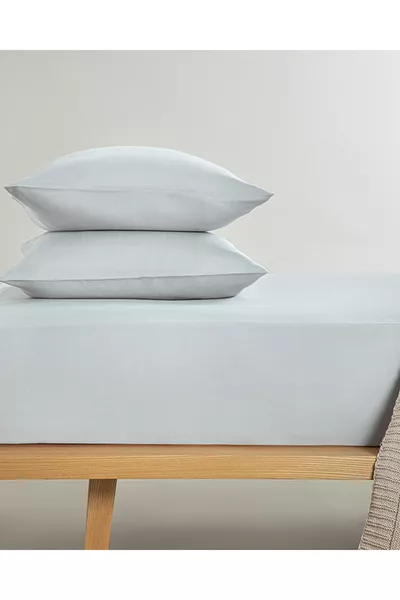 Novella Premium Soft Cotton Двоен Ластичен Комплект Чаршафи Сив