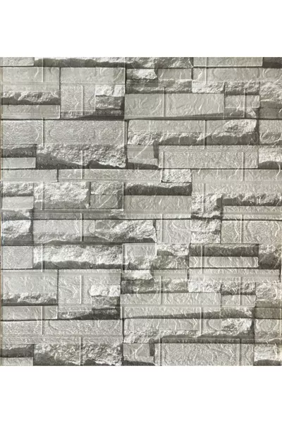 см (0,) самозалепващ 3D стена от тухли сив тапет панел