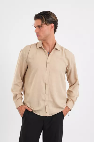 Linel Мужская рубашка с длинным рукавом Regular Fit