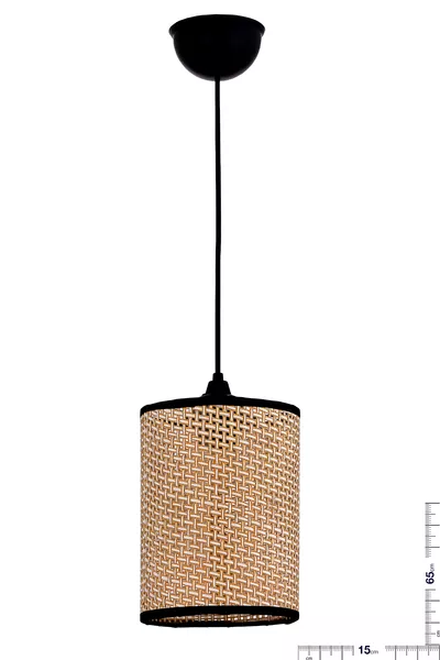 Modern Series Cylinder Pendant Rattan Chandelier