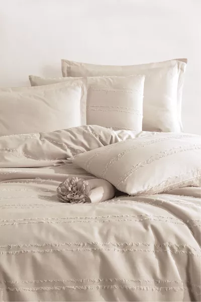 Комплект постельного белья с бахромой двойной % хлопок Avola