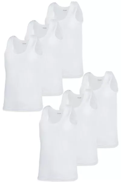 6-Pack Boys' % Cotton Knit Tank Tops