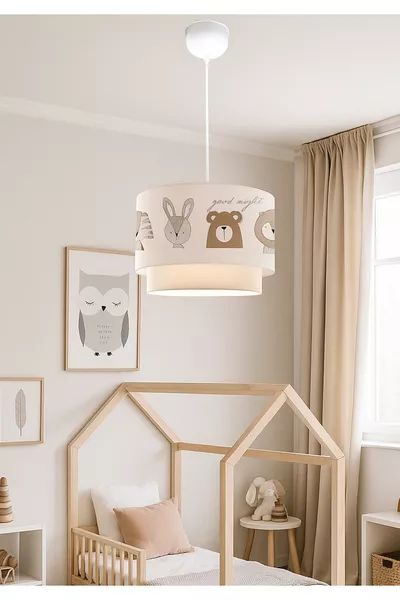 ثريا معلقة لغرفة الأطفال بنقش الأقمشة للأطفال 