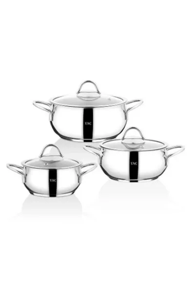 Vitali Induction-Based 3-Piece 6-Piece Steel Casserole Set 