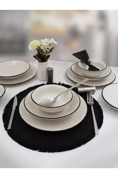 Набор посуды Anka на 6 персон,  предмета - Черная сетка