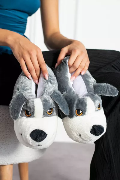 Милая собака животное фигура плюшевая мягкая подошва домашние сапоги зимний домик для животных пандуф ()