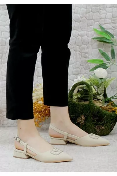 Feles  V Buckle Women's Ballet Flats Shoes Ten-satin