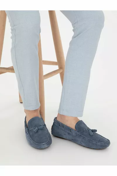 Scarpe mocassino indaco 