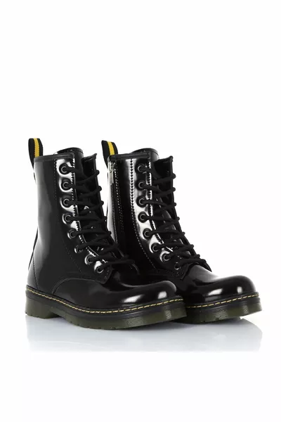 أحذية جلدية مارتنز الدانتيل المتابعة أحذية بريدية بسحاب