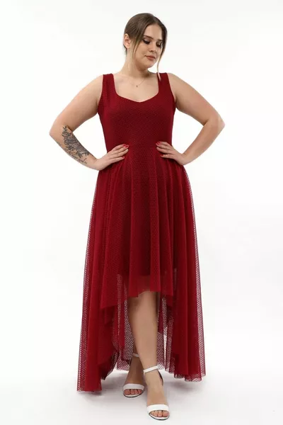 تول مرنة فستان سهرة أنيق