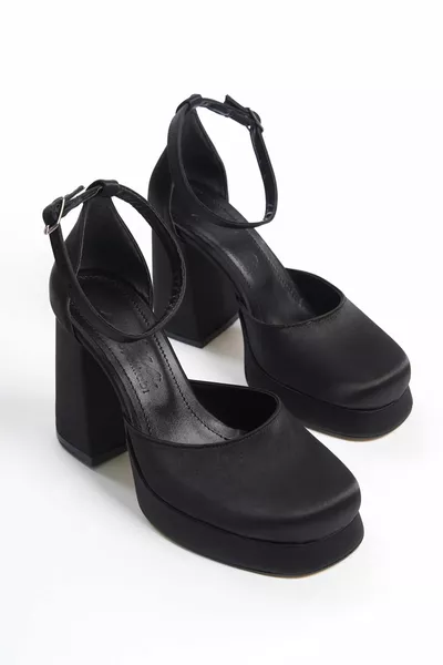 Talons compensés en tissu satiné Special Design pour femmes