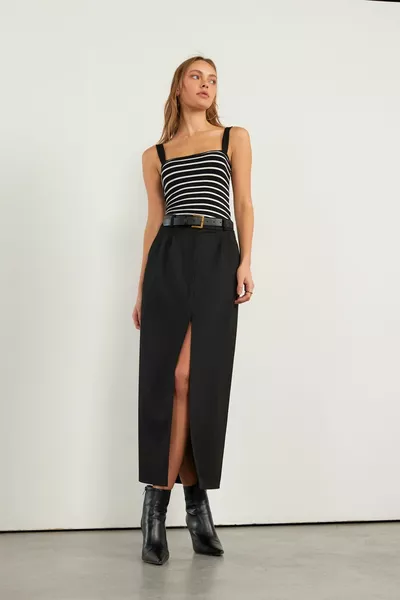 Slit Midi Skirt