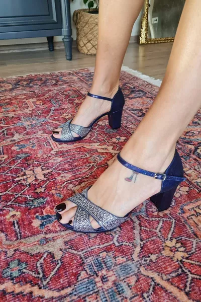   Dames Stone Dikke Hak Comfortabele Avondschoenen met Hakken