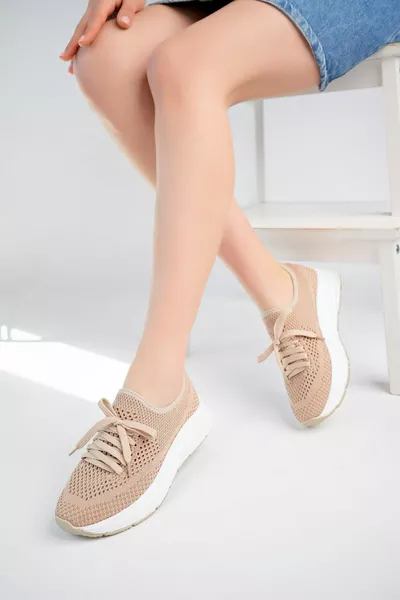 Padded Heel Mink Knitwear Shoes