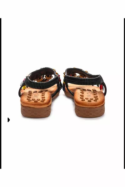 Dames Sandalen met Stenen met Casual Massagebasis  Zwart