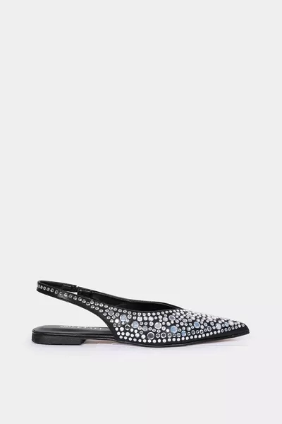 Балетки с подошвой из черного камня