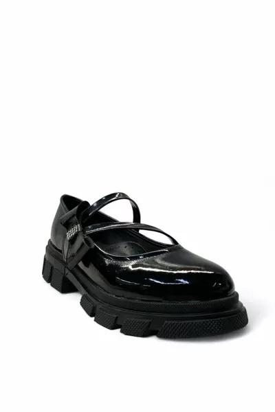  Orthopedische meisjes zwarte lakleren schoolschoenen