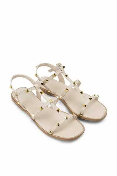Women's Sandals with Beige Tread