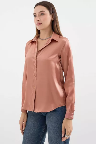  قميص ستان خفيف التدفق - جمل