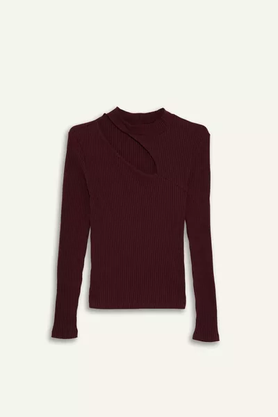 Тънка кройка, стеснен силует, полувисока яка, основна, плътна тъкан, дълъг ръкав, тениска AU