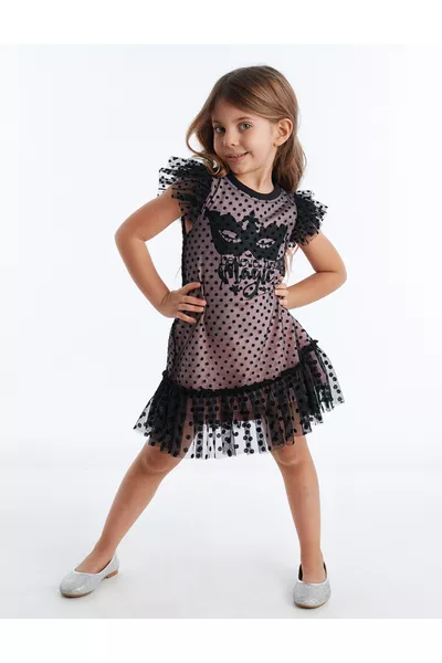 فستان بنات وردي من تول من بيليف ماجيك، المقاس: 9 سنوات