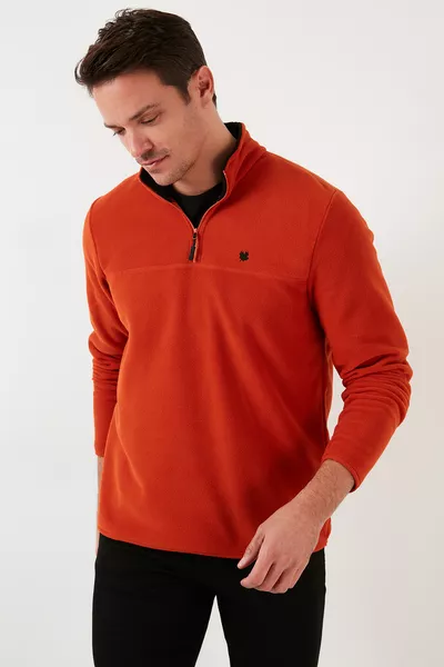 Slim Fit Anti-Pilling Winter Fleece with Brushed Interior, Boat Neck, Men's Fleece 