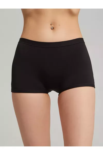 Moncorno Modellierender Boxer, Po formend, nahtlose, unsichtbare Unterhose, schwarze Farbe