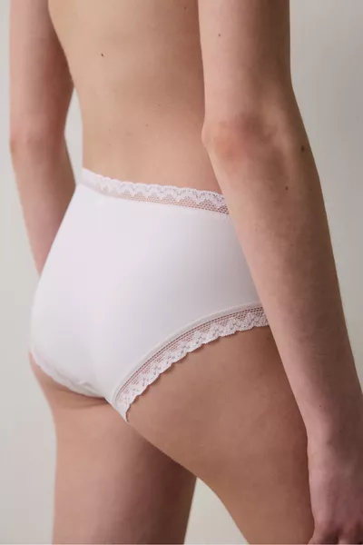 Slip Hipster in Pizzo Micro Facile Ecru