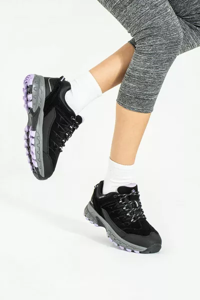 Servida Водоустойчиви черни люлякови дамски ботуши на открито