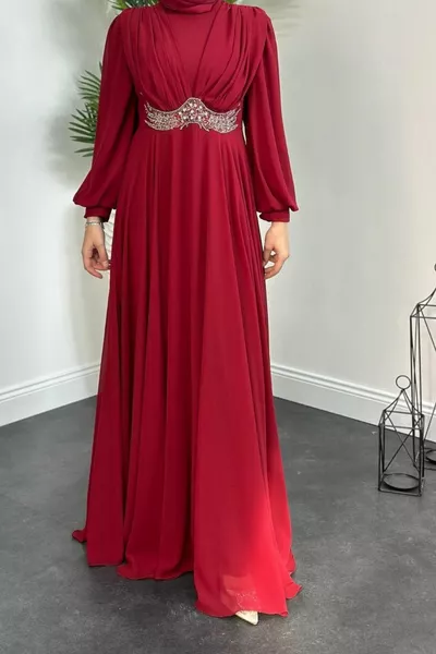 Robe de soirée Hadise Bordeaux