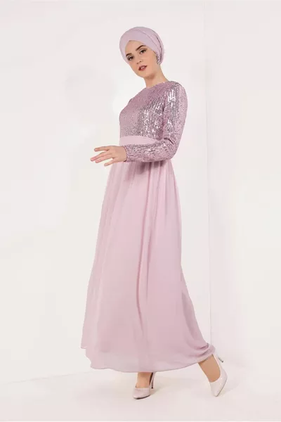 المرأة مسحوق الترتر الترتر الشيفون مساء اللباس T 