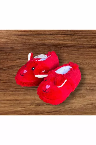 Женские красные плюшевые пушистые домашние туфли Panduf