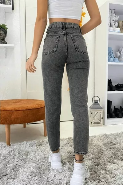 Estone Affumicato Mamma Jean Donna Fidanzato Vita Alta Potenza Lycra Wrapper