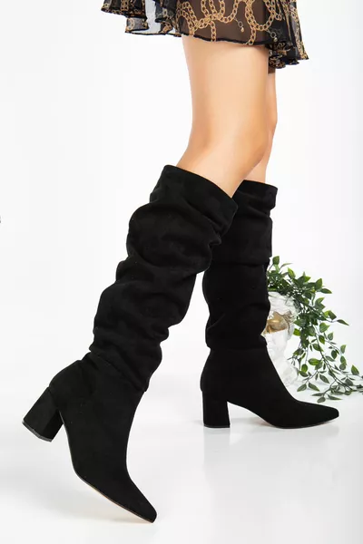 عالية الكعب منفاخ أحذية نسائية طويلة