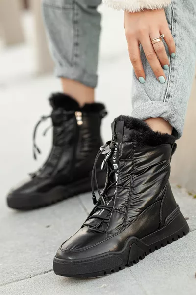 أيسلندا ماء الفراء سستة المطاط عدم الانزلاق الوحيد النساء أحذية الثلج