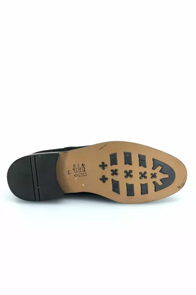 Cavalry  ٪ جلد طبيعي تشيلسي أحذية كلاسيكية للرجال أسود