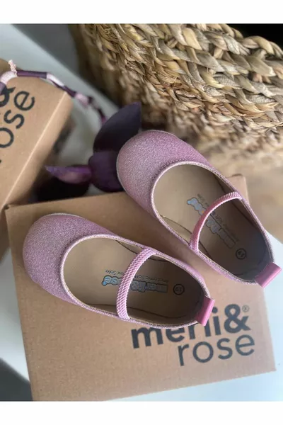 شقق باليه من القماش اللامع | وردي