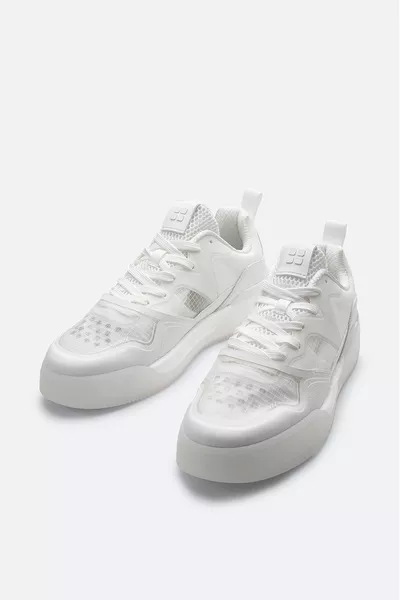 Weißer Herren Sneaker mit flexibler Sohle 