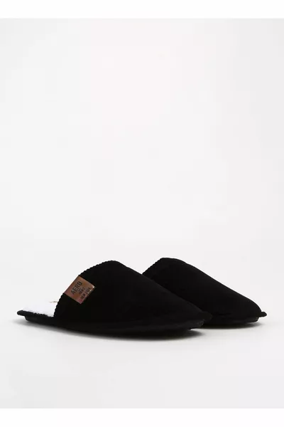 Schwarze Hausschuhe für Herren REDNAL