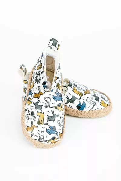 Cute Dogs Pattern Baby Wicker Booties