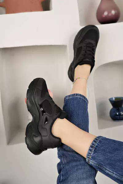 Baskets blanches à lacets à rayures latérales en poly semelle pour femme