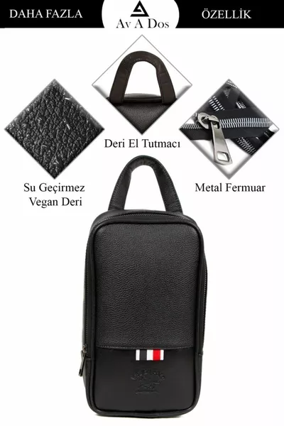 الرجال الأسود الجلود الحلاقة السفر مستحضرات التجميل محفظة الرعاية حقيبة يد القابض اليومي