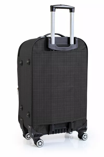 Große Größe 4 Rad Stoff Koffer Anthrazit 