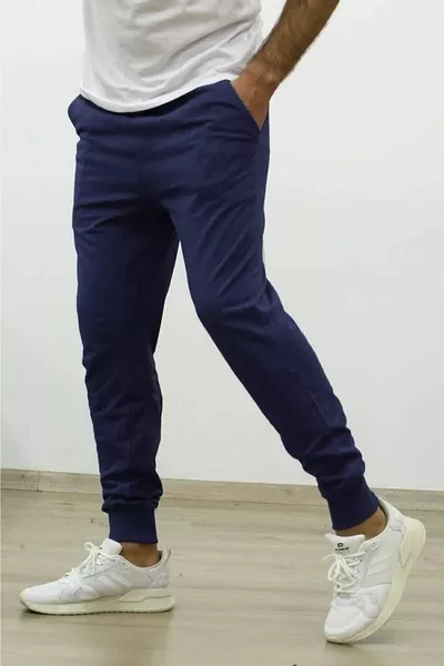 Marineblaue Farbe Slim Fit Jogger Bottom Trainingsanzug 