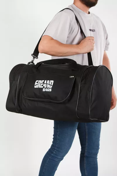 Schwarze Gepäcktasche Hand- und Umhängetasche Reisetasche Übergroße Tasche Tasche mit 4 Fächern Koffer